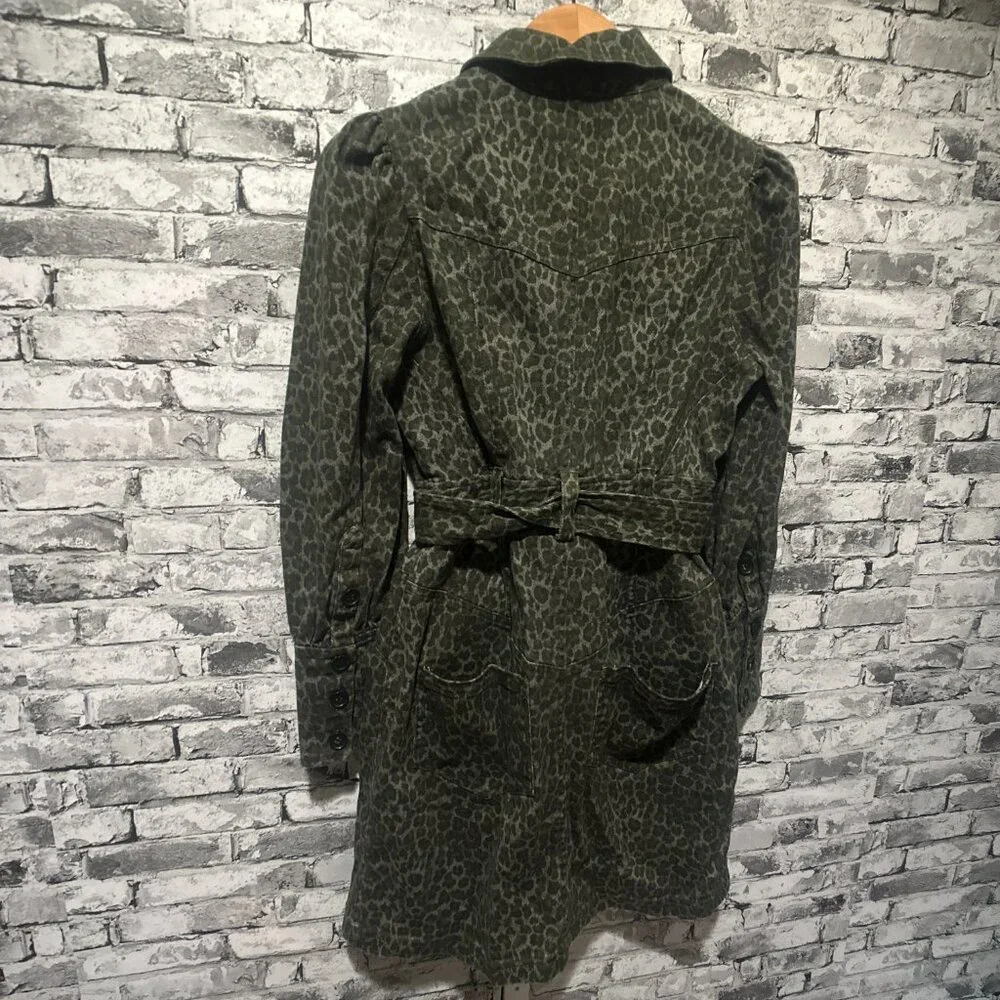 EUC Marissa Webb Mera Animal Print Cotton Canvas Jacket Womens Size 6 - Picture 9 of 15